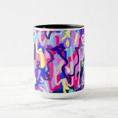 Abstract schilderen van vormen en kleuren mok (Midden)