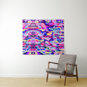 Abstract schilderen van vormen en kleuren wandkleed (In Situ (horizontaal))