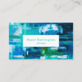 Abstract Schilderen Visitekaartje  Blues