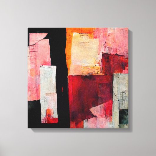 Abstract schilderen "vreedzame beloften". Canvas P Afdruk (Voorkant)