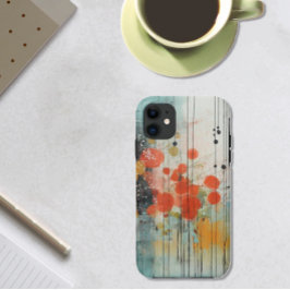 Abstract Schilderen Winter Regen Waterverf Inkt Case-Mate iPhone Case