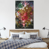 Abstract schilderij "Blàths Cherry" #2 Canvas Afdruk (Insitu (Slaapkamer))