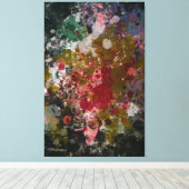 Abstract schilderij "Blàths Cherry" #2 Canvas Afdruk (Insitu (Houten vloer))