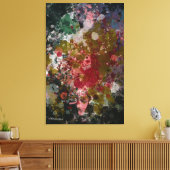 Abstract schilderij "Blàths Cherry" #2 Canvas Afdruk (Insitu (Woonkamer))