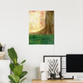 Abstract Schilderij Boom Bos Groen Aarde Poster (Thuiskantoor)