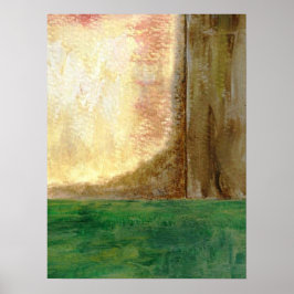 Abstract Schilderij Boom Bos Groen Aarde Poster