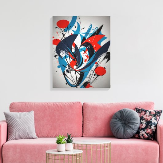 Abstract Schilderij Canvas Afdruk (Insitu (Woonkamer))