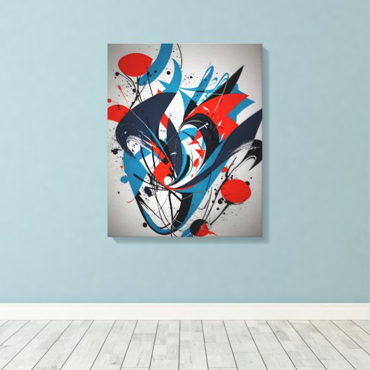 Abstract Schilderij Canvas Afdruk (Insitu (Houten vloer))