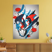 Abstract Schilderij Canvas Afdruk (Insitu (Woonkamer))