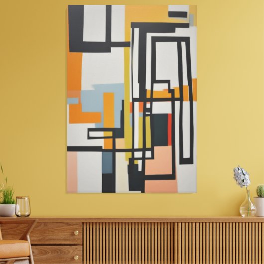abstract schilderij canvas afdruk (Insitu (Woonkamer))