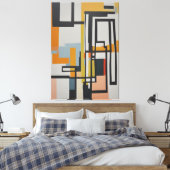 abstract schilderij canvas afdruk (Insitu (Slaapkamer))