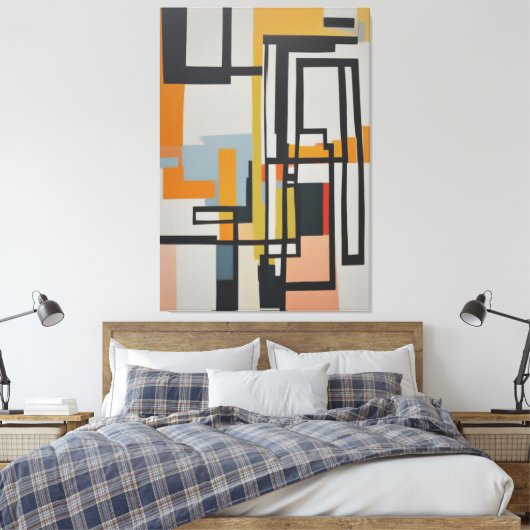 abstract schilderij canvas afdruk (Insitu (Slaapkamer))