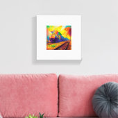 abstract schilderij canvas afdruk (Insitu (Woonkamer))