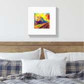 abstract schilderij canvas afdruk (Insitu (Slaapkamer))