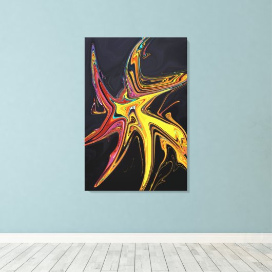 Abstract schilderij canvas afdruk (Insitu (Houten vloer))