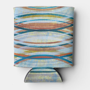 Abstract schilderij: concentrische ringen, grunge blikjeskoeler