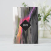 Abstract schilderij dank u verjaardag Kaart (Staand voorkant)