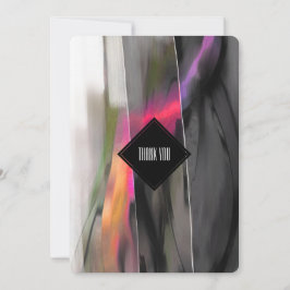 Abstract schilderij dank u verjaardag Kaart