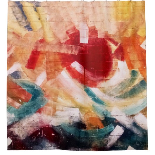 Abstract schilderij douchegordijn (Voorkant)