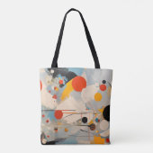 Abstract schilderij Dunne lijn kunst vormt Canvas  Tote Bag (Achterkant)