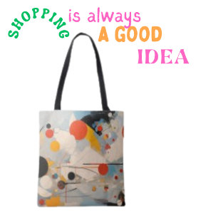 Abstract schilderij Dunne lijn kunst vormt Canvas Tote Bag