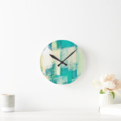 Abstract Schilderij | Dynamische Kleuren Ronde Klok (Huis)