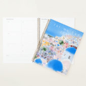 Abstract schilderij Griekenland eiland Santorini o Planner (Display)