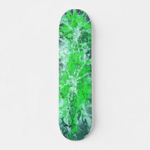 Abstract schilderij   groene splattergrunge skateboard