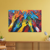 Abstract schilderij Het staat voor verscheidenheid Canvas Afdruk (Insitu (Woonkamer))
