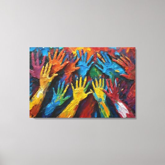Abstract schilderij Het staat voor verscheidenheid Canvas Afdruk (Voorkant)