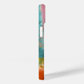 Abstract schilderij in blauwgroen en rood voor iPh Case-Mate iPhone Case (Achterkant / Rechts)