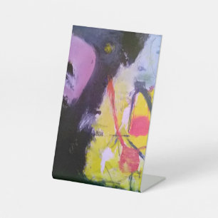 Abstract schilderij Jeff Hankamer Artjunkhaus Art Reclamebord Met Voetstuk