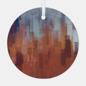 Abstract schilderij, kleurrijke betonnen muur. glas ornament (Achterkant)