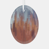 Abstract schilderij, kleurrijke betonnen muur. glas ornament (Voorkant links)