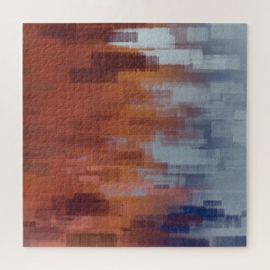 Abstract schilderij, kleurrijke betonnen muur. legpuzzel (Horizontaal)