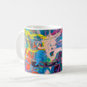 Abstract schilderij koffiemok (Voorkant links)