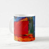 Abstract schilderij koffiemok (Voorkant links)