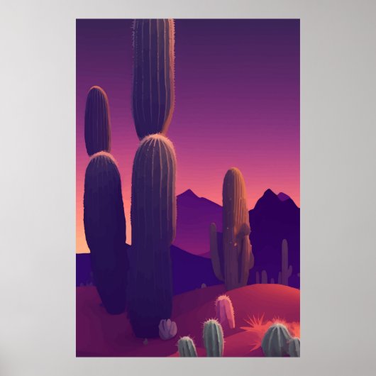 Abstract schilderij Landschap Poster (Voorkant)