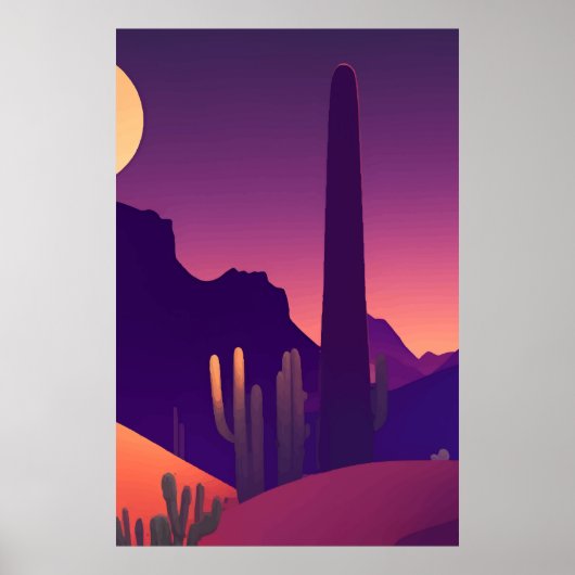 Abstract schilderij Landschap Poster (Voorkant)