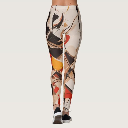 Abstract schilderij leggings (Achterkant)