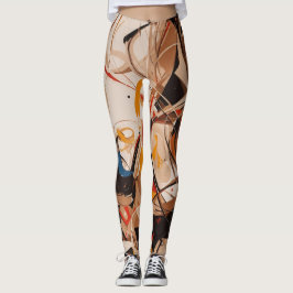 Abstract schilderij leggings