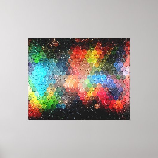 Abstract schilderij | Lichten in de nacht Canvas Afdruk (Voorkant)