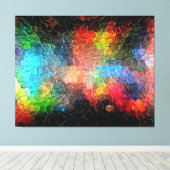 Abstract schilderij | Lichten in de nacht Canvas Afdruk (Insitu (Houten vloer))