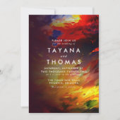 Abstract schilderij met een kleurrijke lucht. Brui Kaart (Voorkant)