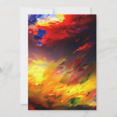 Abstract schilderij met een kleurrijke lucht. Brui Kaart (Achterkant)