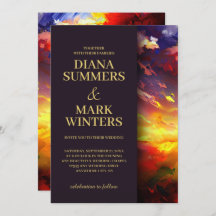 Abstract schilderij met een kleurrijke lucht. Brui