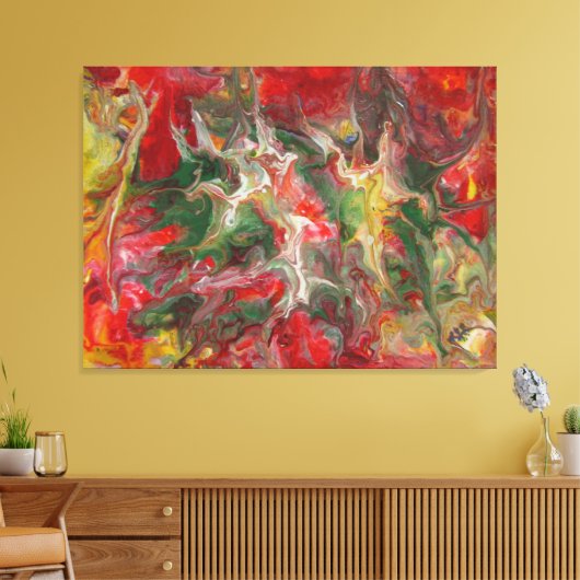 Abstract schilderij Moderne hedendaagse beeldende  Canvas Afdruk (Insitu (Woonkamer))
