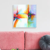 Abstract Schilderij Moderne Kunst Hoge Kwaliteit E Canvas Afdruk (Insitu (Woonkamer))