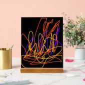 Abstract schilderij neon op acryl originele kunst acryl bord (Huwelijk)