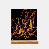 Abstract schilderij neon op acryl originele kunst